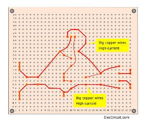 wiring on perforated PCB