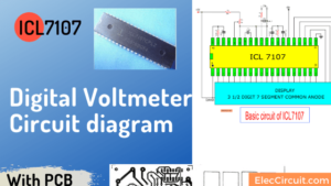 Digital voltmeter circuit diagram using ICL7107 with PCB