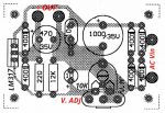 Component layout of LM317 power supply circuit