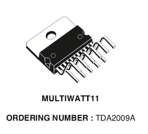 TDA2009 is in multiwatt-pack