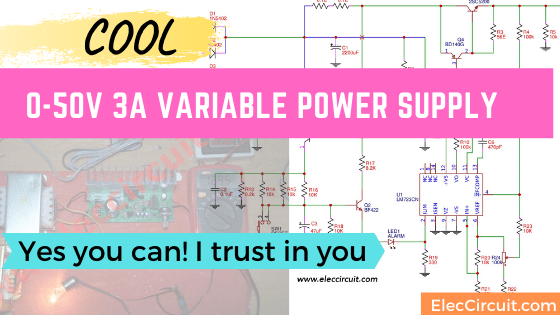 0-50V 3A Variable power supply