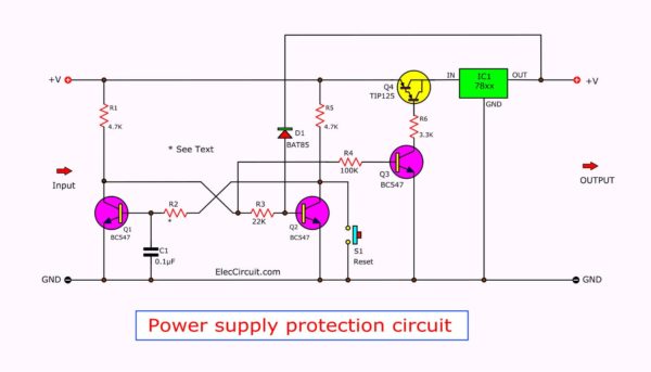 power supply protection circuit using electronic fuse