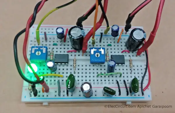  LM386 Stereo OTL Amplifier Tested on Breadboard