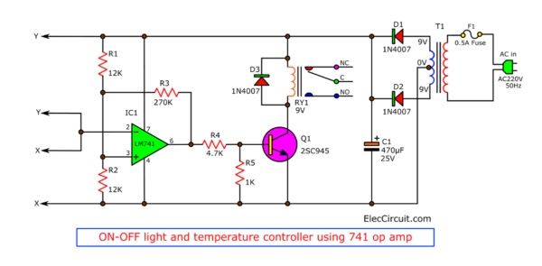 on-off light and temperature controller