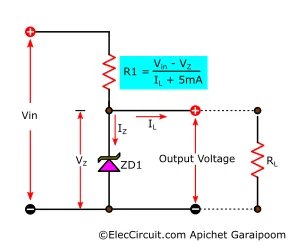 basic Zener Diode as a Voltage Regulator