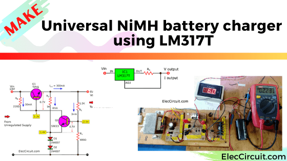 UniNiCD NiMH battery charger using LM317T