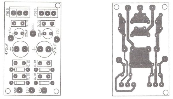 15 volts Dual Power Supply PCB