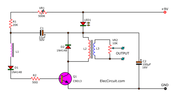 Handheld Electronic Pulse Massager circuit