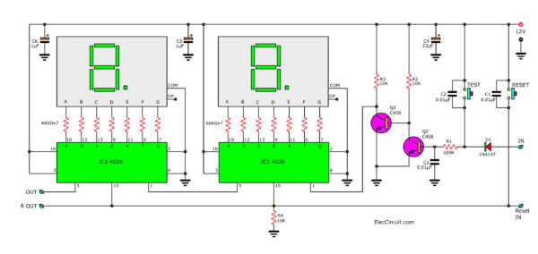 digits counter using CD4026