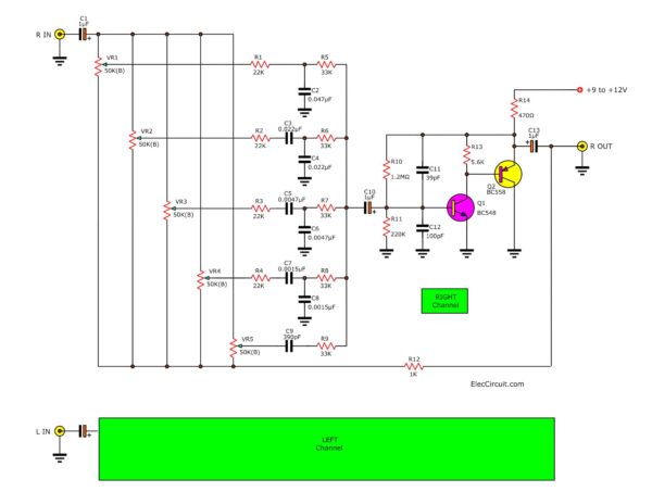 Transistor equalizer circuit diagram