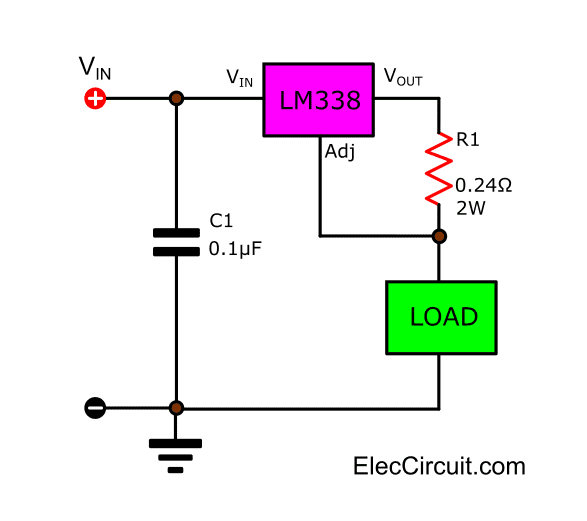 5A Current Regulator using LM338