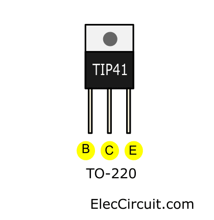 TIP41 pinout TO-220