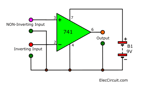 connecting 741 op-amps to single power supply