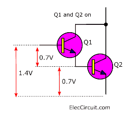 vbe of darlington pair