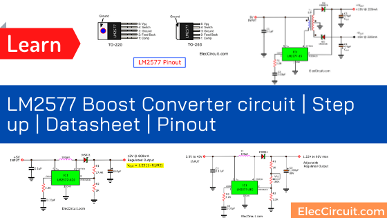 LM2577 Boost Converter circuit | Step up | Datasheet | Pinout
