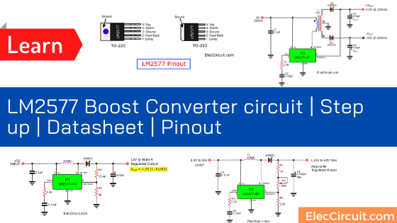 LM2577 Boost Converter circuit, Step up, Datasheet