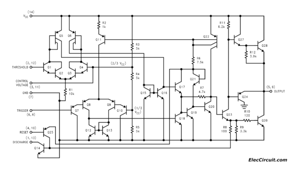 NE556 schematic diagram inside