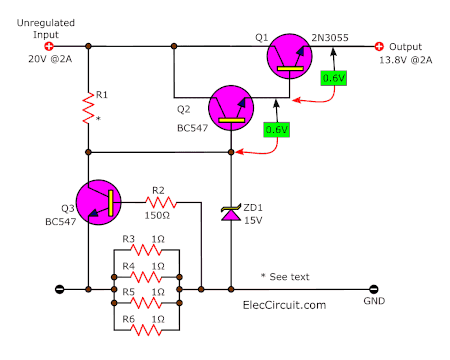 Overload Protection using transistors