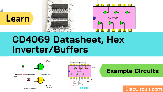 CD4069 Datasheet,Hex inverter Buffers & sample circuits