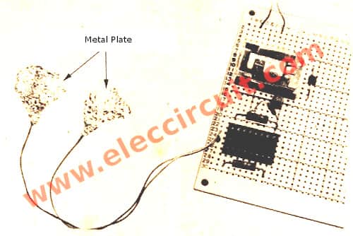 Flip-Flop touch switch circuit perforated board