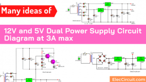 12V and 5V Dual Power Supply Circuit Diagram at 3A max