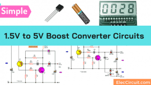 1.5V to 5V boost converter circuit using transistors for microcomputer