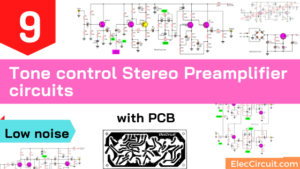 Tone control Stereo Preamplifier circuit with PCB