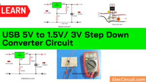 USB 5V to 1.5V/ 3V Step Down Converter Circuit