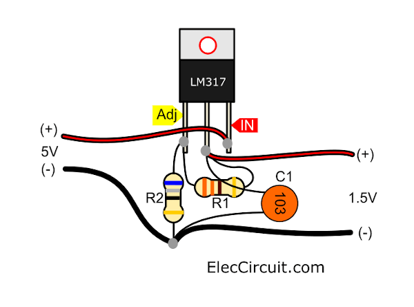 1.5V converter circuit without PCB
