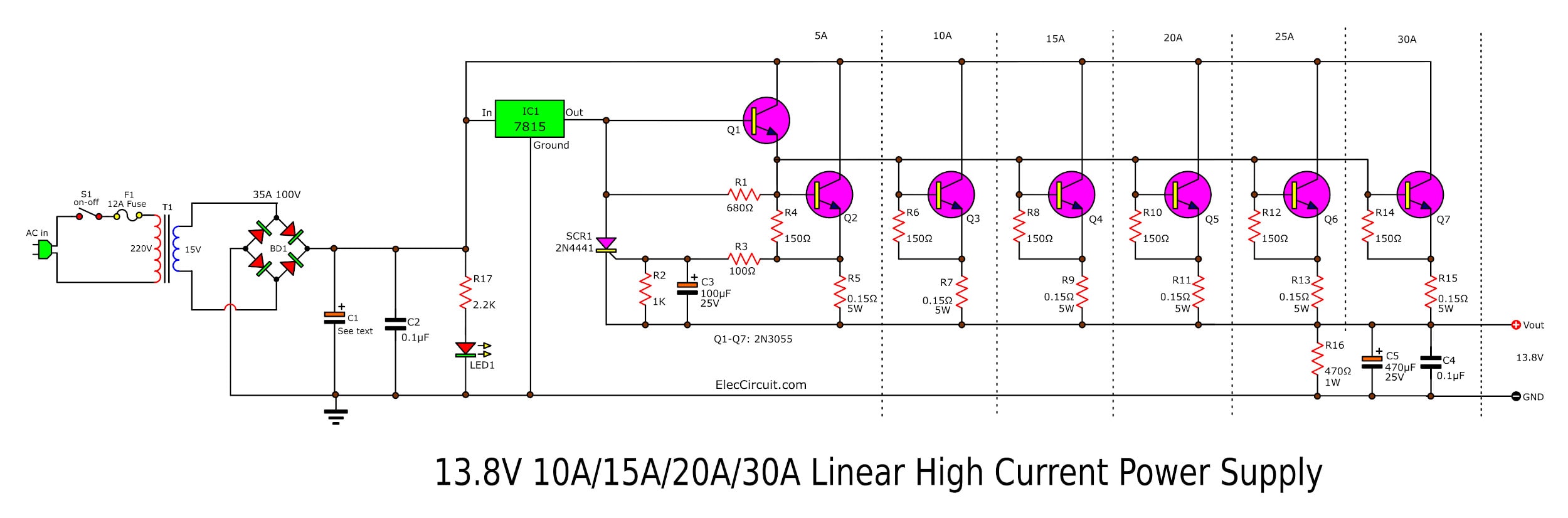 12v 20a Power Supply Circuit Diagram