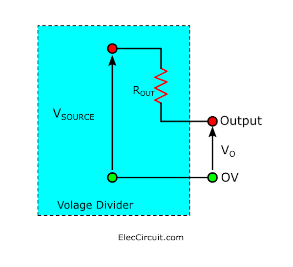 Equivalent circuit of a voltage converter