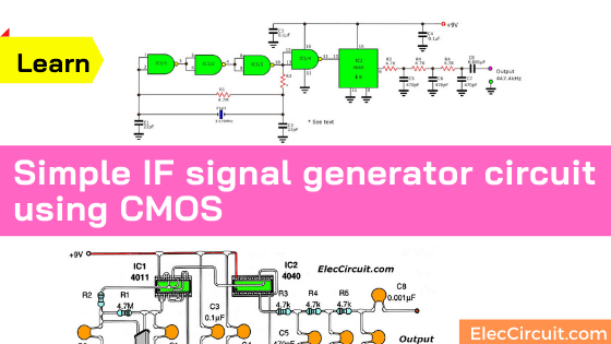 IF frequency generator circuit using CMOS and crystal.