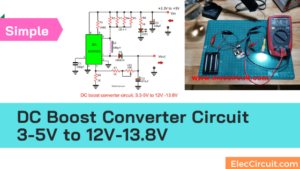 DC Boost Converter circuit 3-5V to 12V-13.8V