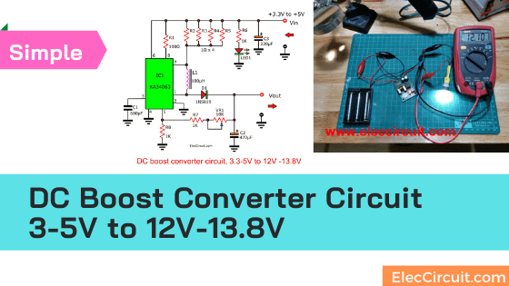 DC Boost Converter circuit 3V-4V to 12V