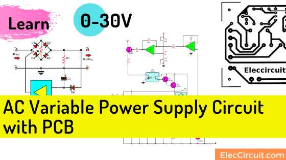 Ac Variable Power Supply Circuit With Pcb 0 30v 3a - Diy Ac To Dc Variable Power Supply