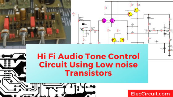 Hi Fi audio tone control circuit using low noise transistors