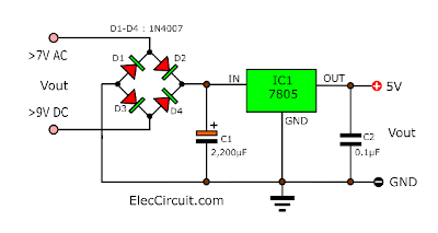 typical 7805 power supply