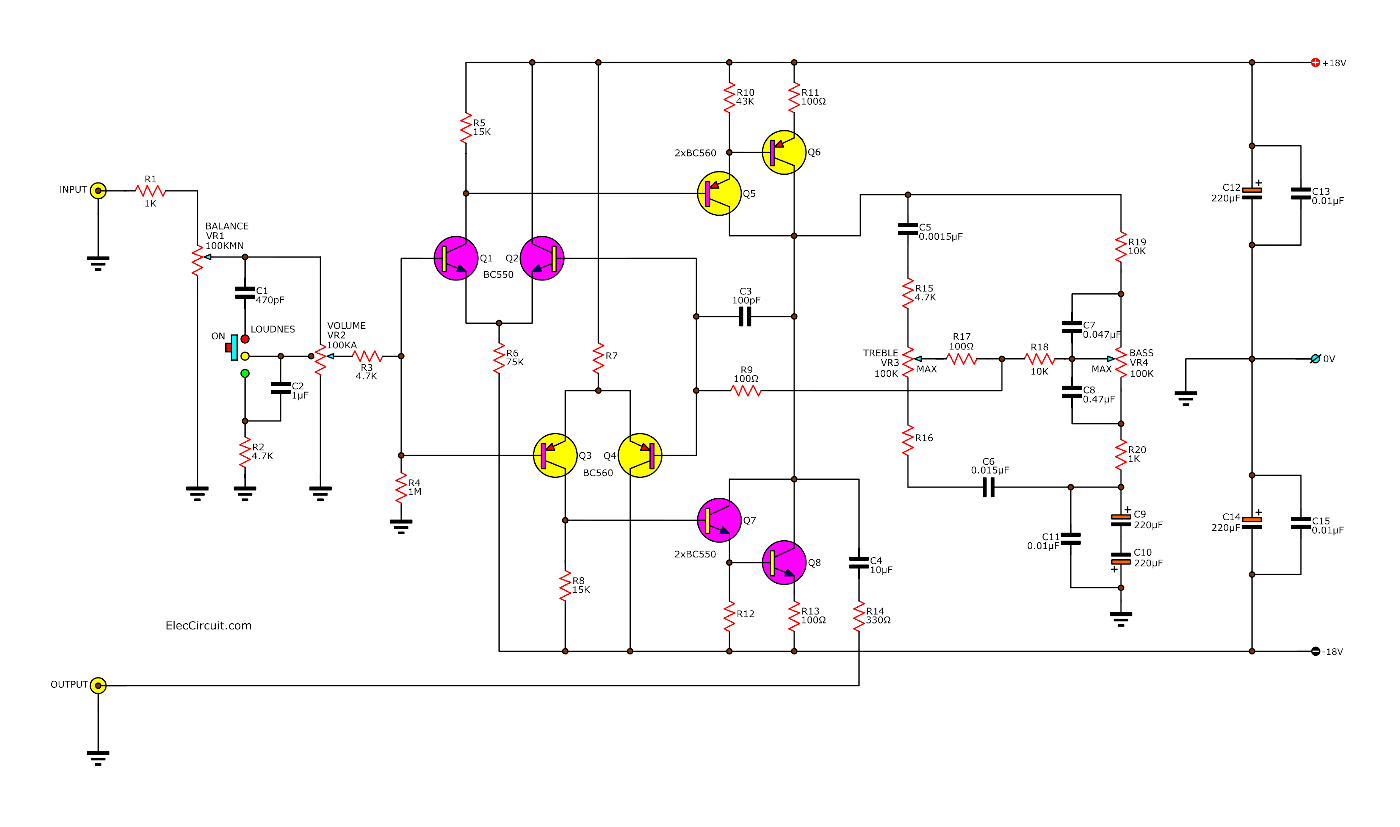 High quality tone control circuit |