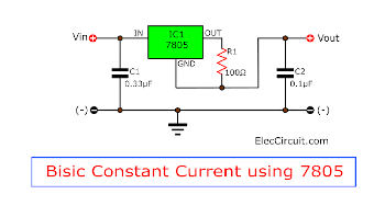 Basic constant current circuit 7805