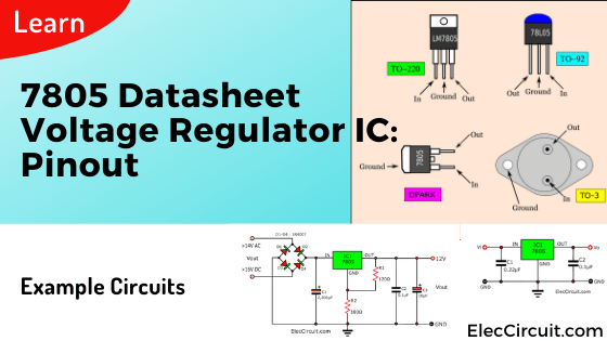 Simple 5V Power Supply Circuit Using LM7805 Regulator IC