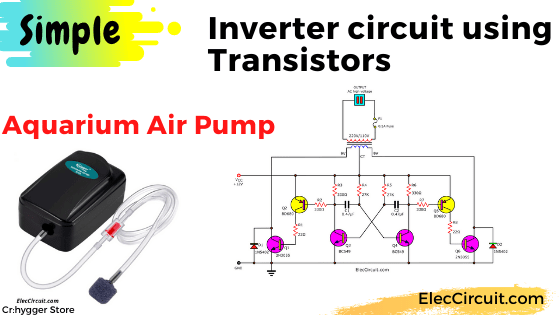 Simple inverter circuit transistors for Aquarium Air Pump