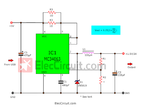 1.5V or 3V Switching regulator circuit