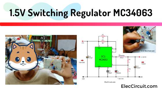 1.5V Step down switching regulator(5V input) using KA34063