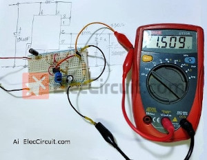 MC34063-Add the load, voltage drops a little