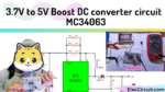 3.7V to 5V Boost/Step-up DC converter circuit using MC34063