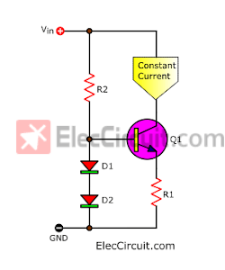 Basic constant current generator circuit using transistor