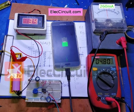 Boost dc converter can charge mobile phone