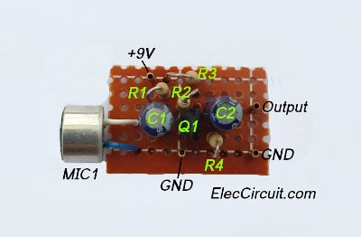 component layout pre mic condenser 