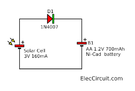 very simple 1.2V AA battery solar charger circuit