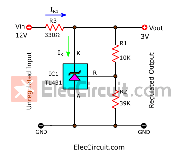 3V shunt regulator circuit